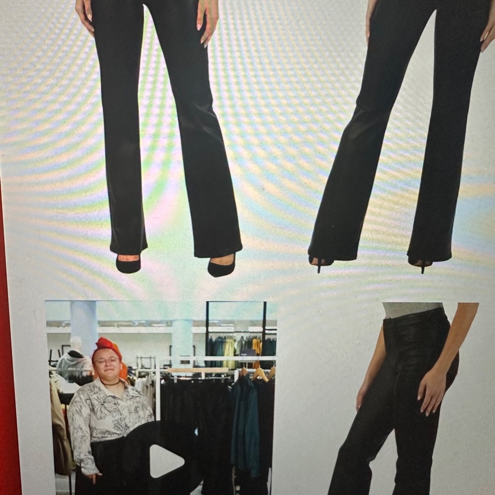 NWT Women's Ana Fab Ab Coated High Waisted Flare Jeans, Bordeaux, Size 14 - Picture 6 of 6